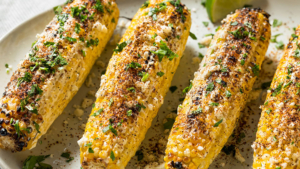 Ecuadorian Grilled Corn with Cheese Salsa